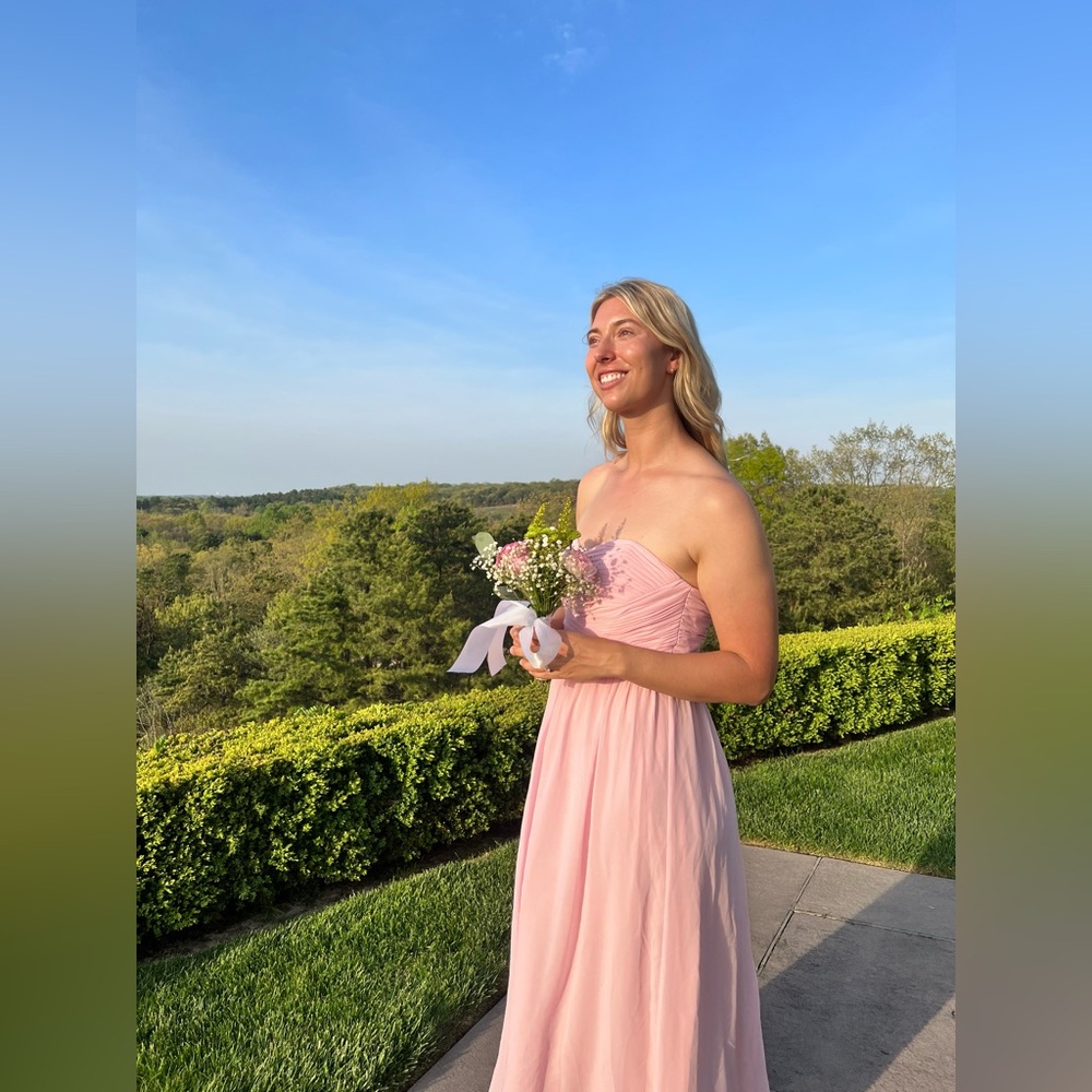 Donna Morgan Strapless Stephanie Gown - Blush - Sz 8
